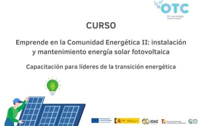 [Aplazado] Curso Emprende en la Comunidad Energética II: instalación y mantenimiento energía solar fotovoltaica
